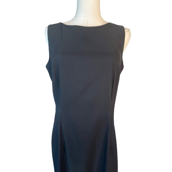 2/$30 Alyx Petite 12P Sleeveless Black Sheath Dress Polyester Blend - Picture 5 of 16